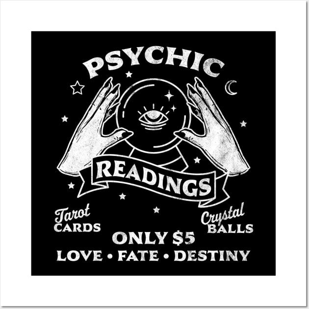 Fortune Teller Psychic Readings Tarot Crystal Ball Vintage Wall Art by OrangeMonkeyArt